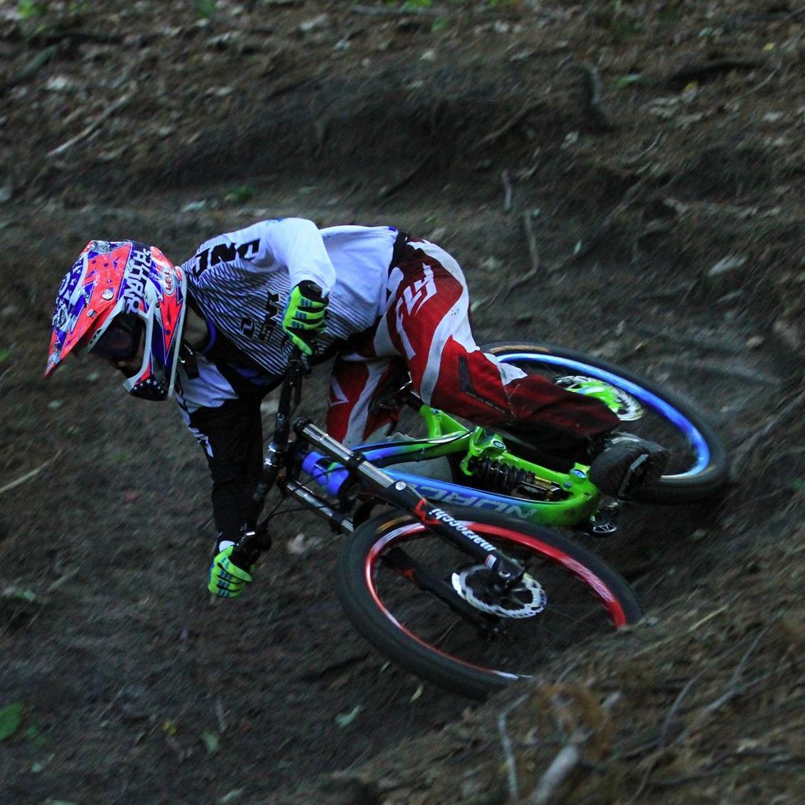 Races Downhill Mountain Biking. Also enjoys Freediving, Snowboarding, Rock-climbing, Hiking, Pumptrack, Kite-Boarding.