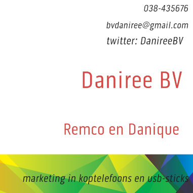 DanireeBV's profile picture. marketing in koptelefoons & usb-sticks voor vragen kunt u terecht op onze mail. bvdaniree@gmail.com