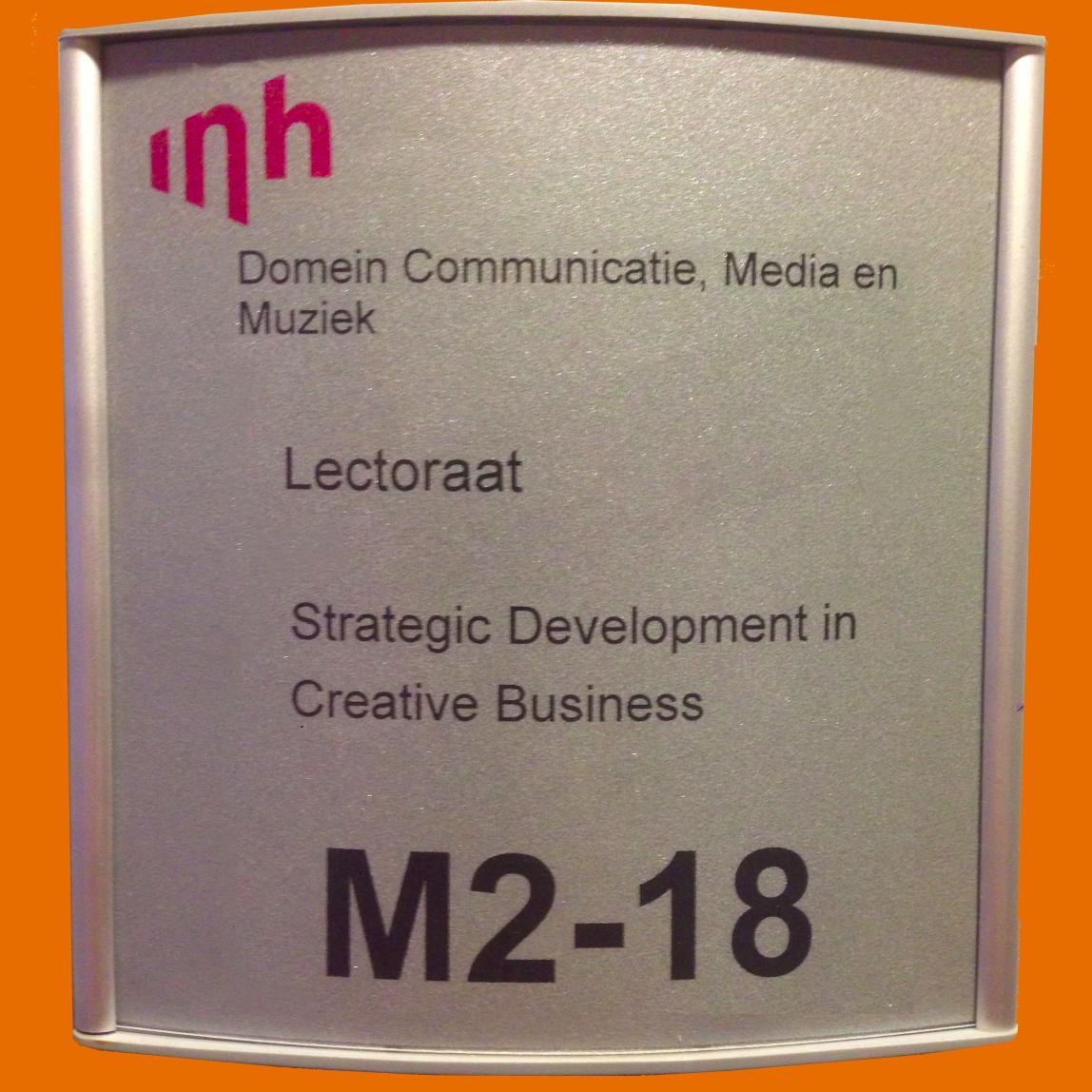 Lectoraat Strategic Development in Creative Business.