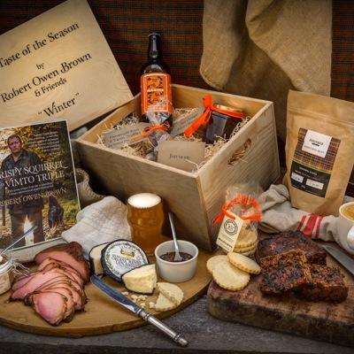 Gourmet Seasonal food hampers curated by a celebrated chef.