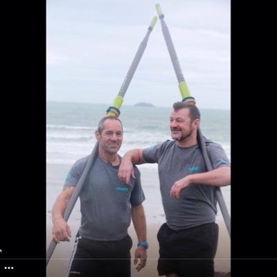 two men from North Cornwall entered into the atlantic challenge 2015, rowing 3000m across atlantic.supporting childrens hospice south west.gig row sail and sea