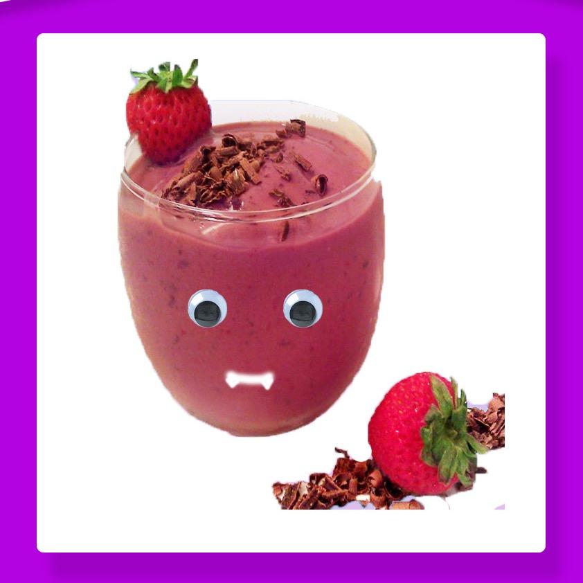 Delicious smoothies full of strawberries and bananas, decorated as adorable 'moothie monsters! $2 per smoothie. Order through @anabelletung or @azqa27