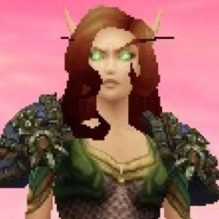 Blood elf huntress trained in the art of survival. Don't waste my time; those few seconds could have been used to shoot somebody's head off.