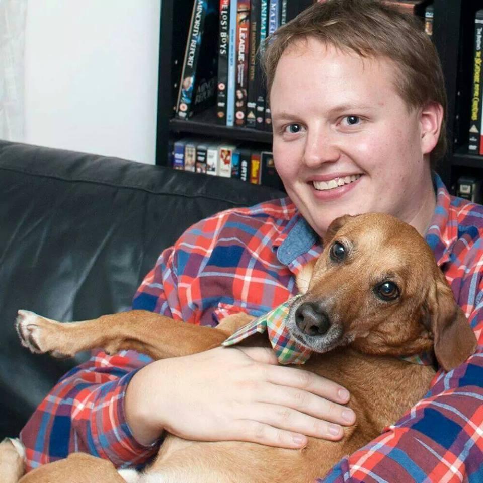 Developer with two small lovely devils