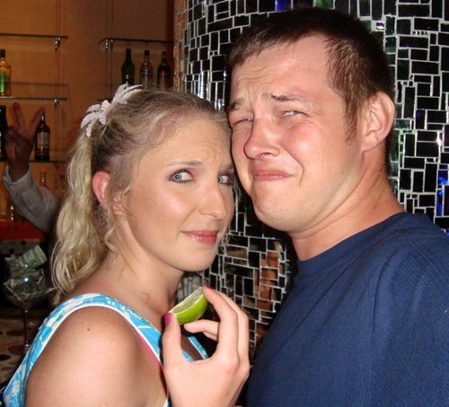 Mr.W travels with his wife @TravelingJess. And that is a pic of my lovely wife and my tequilla face.