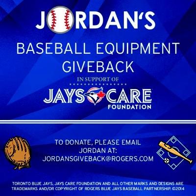 As part of my Bar Mitzvah in March, I am super excited to team up with Jays Care Foundation to launch my own #Baseball Equipment Giveback.