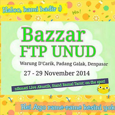 Akun Resmi Bazzar FTP. Thanks telah menyukseskan #BazzarFTPunud2014 see you next time | Akun dikelola oleh Humas