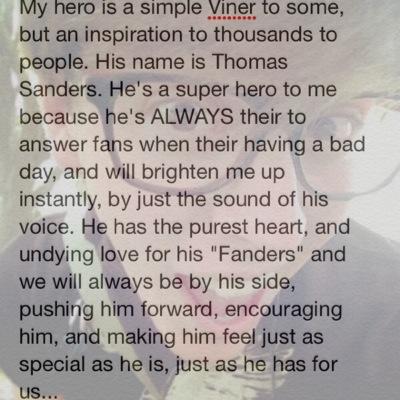 RushersElevate4's profile picture. A simpler viner to some, is a HUGE inspiration to others, including me. Fanders WILL rule the world! Thank you for changing my life for the better Thomas. :) 3