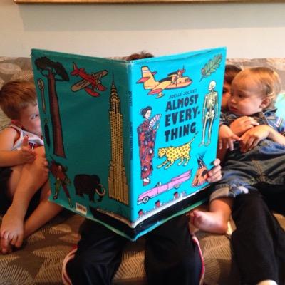 Encouraging a love of reading in my four sons, ages one to 11.