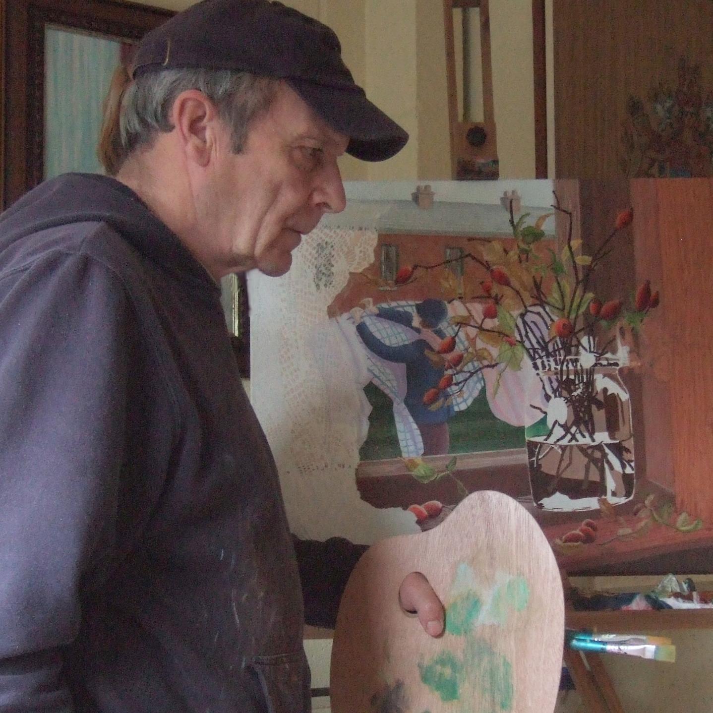 I have two #studios where I work but all my #paintings were completed during my transition from childhood to yesterday The #brushwork merely records the event.