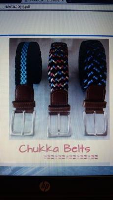 Chukka Belts: Spanish woven polo belts, with stretch and individuality, in a fabulous array of designs and colours.