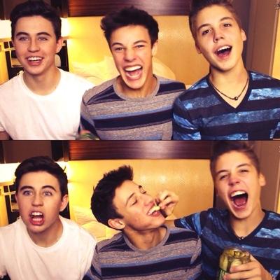 @nashgrier, @camerondallas & @themattespinosa are my life I love them so much❤️ Can't live without them❤️ They're my heros❤️