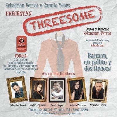 TE GUSTAN LOS TRIOS? TeatroEnCorto 6 funciones diarias cada 30 minutos juev y vier 8:00 sab 7:00 dom 6:00