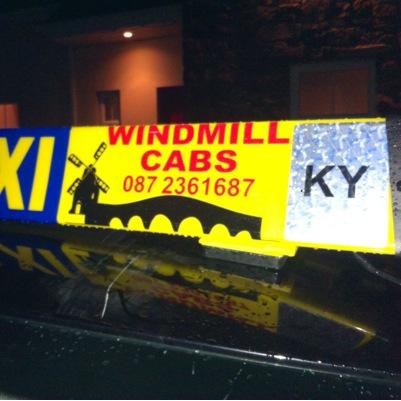 Windmill Cabs offers a reliable efficient and completive taxi service in Tralee and surrounding areas contact number 0872361687