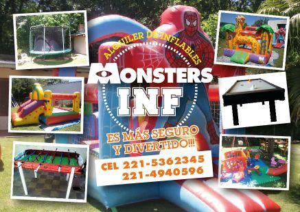 Alquiler de Inflables,Cama Elástica, Metegoles, Tejos electricos, Plaza Blanda, Animaciones Deportivas. CONTACTOS: 221-494-0596 / 221-536-2345