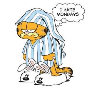Your daily synopsis of the comic strip Garfield #IHateMondays #Lasagna #Garfield
