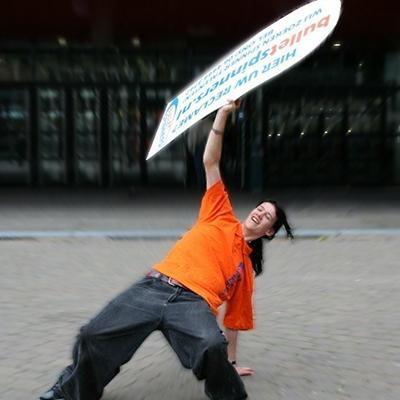 Guerrillamarketing, Fieldmarketing, Street marketing, Outdoor promotion, Promotiemedewerkers, Bulletspinners