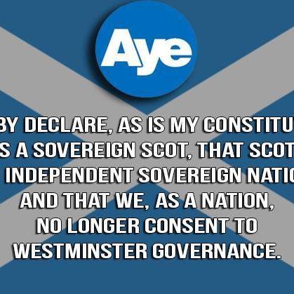 A Sovereign Scot.  #ScottishNeverBritish #FBSI