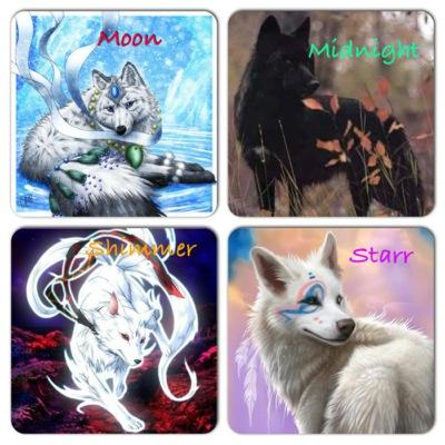 Starr:she-wolf BF:@Silver_wolf16 M:she-wolf m:@AlphawolfMike (Balto) M:male m:@star23569 Shimmer:she m:@RagnarTheWolf