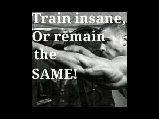 TRAIN INSANE,OR REMAIN THE SAME! MASS,POWER,BULK! New account! Please follow... And let's share the world of fitness,bodybuilding and Powerlifting!