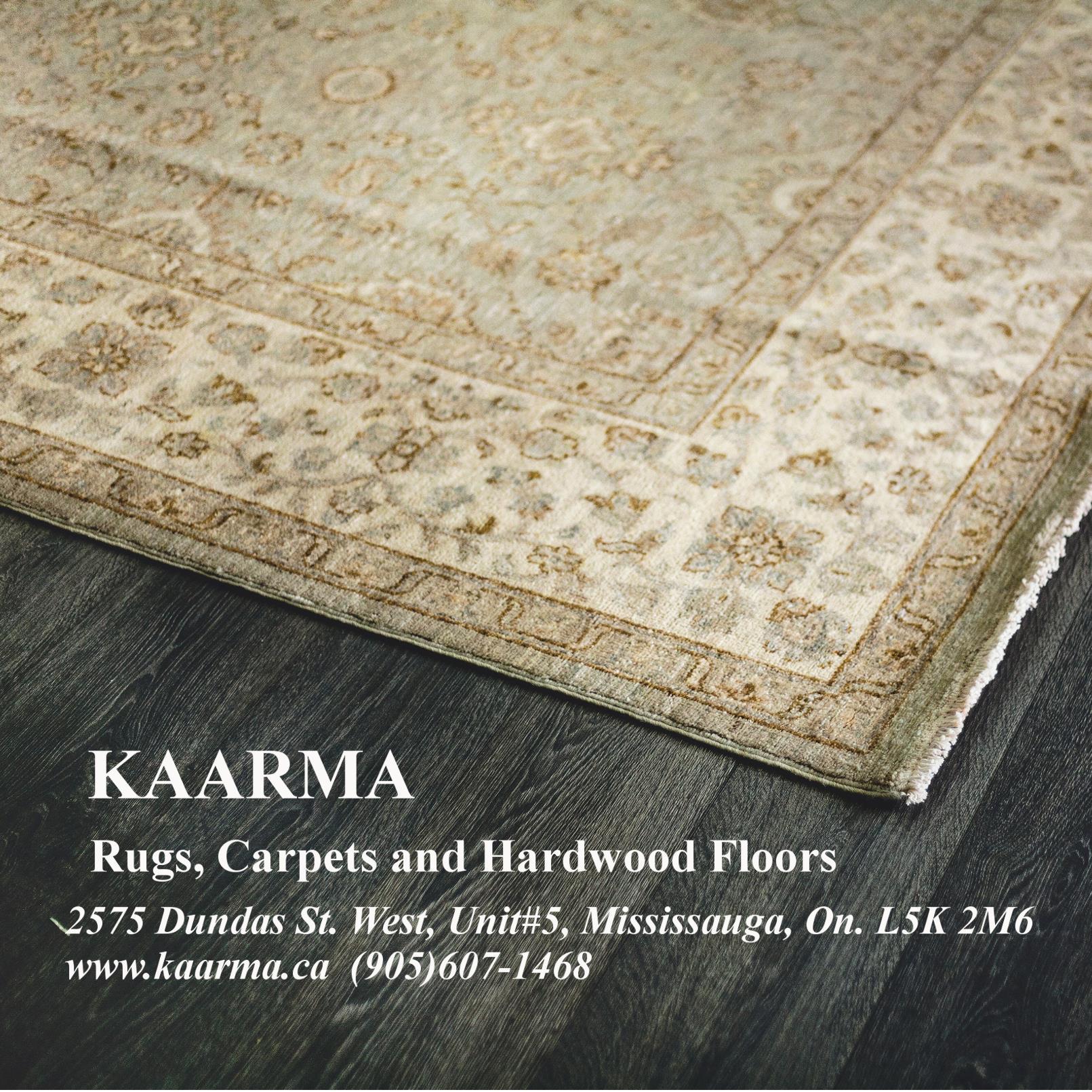 KAARMA offer high quality area rugs and carpet. Located in Mississauga Home and Design Centre at 5-2575 Dundas St. West, Mississauga, On. Canada.
