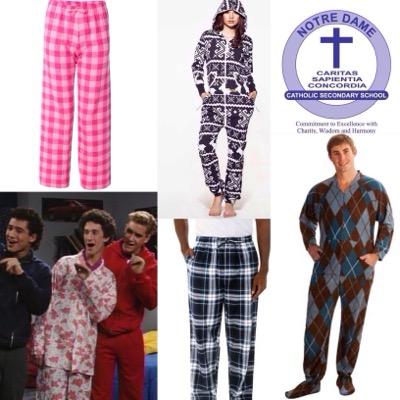 Next Non-Uniform Day everybody wear pajamas! If you don't have pjs then you can just wear sweats or whatever you're comfy in!