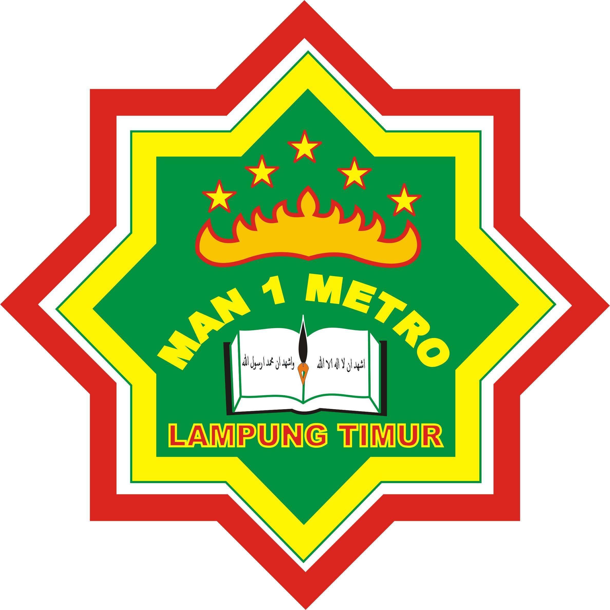 Sejak berdiri hingga 16 September 2014 bernama MAN 1 Metro, per tanggal 17 September 2014 berubah menjadi MAN 1 Lampung Timur berdasar KMA 157/2014