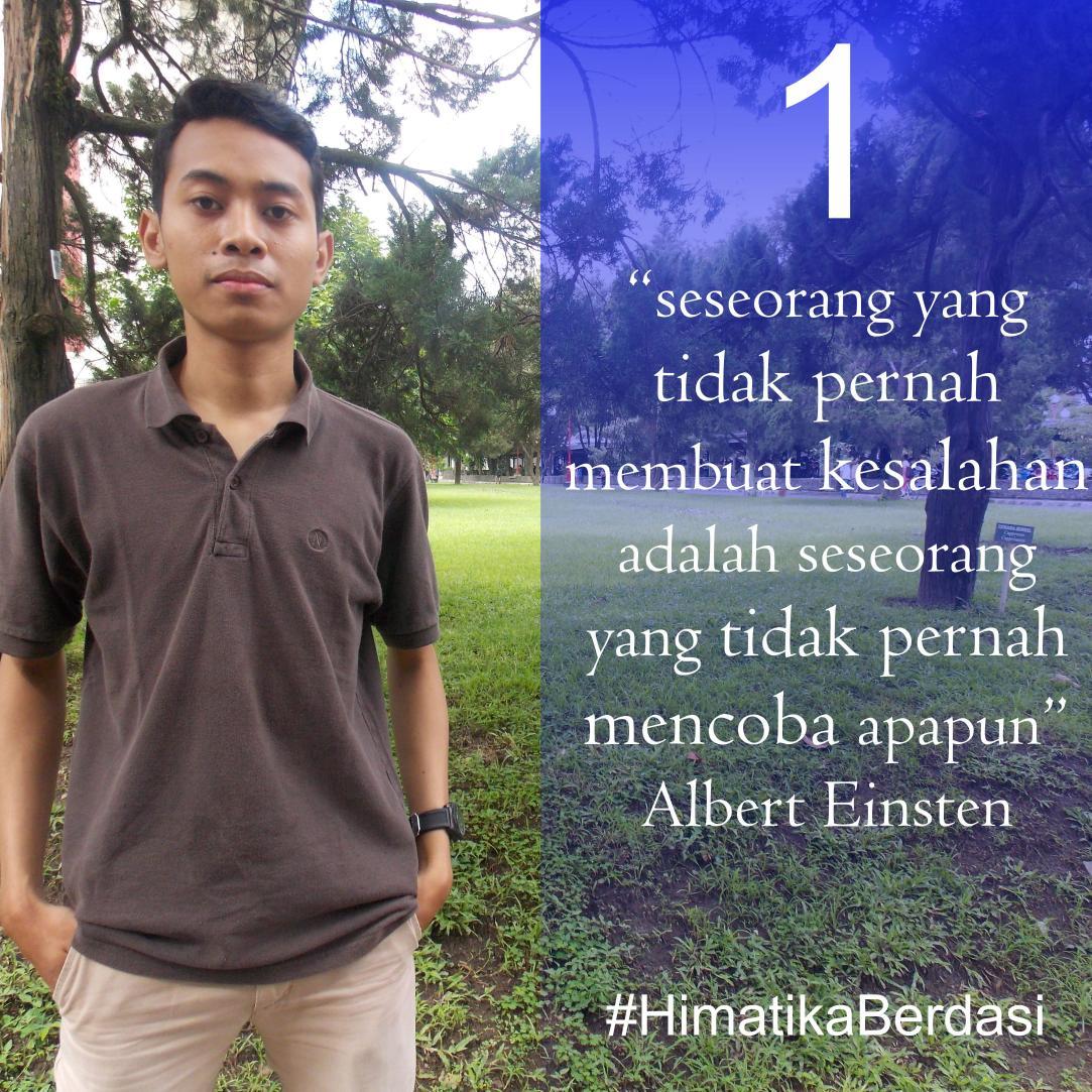 @Gerakan yang dipelopori salah satu calon ketua Himatika UGM 2015 untuk mensukseskan #HimatikaBerdas1, yaitu Himatika yang berdedikasi, solutif, dan inspiratif.