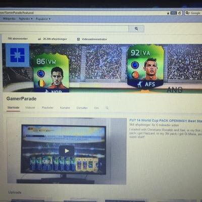 i am an youtuber who makes gaming videos, mostly Fifa Ultimate Team 15 videos.