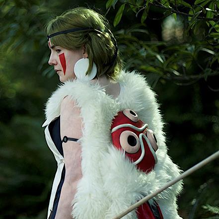 My name is San or Princess Mononoke,I am the princess of the wolf gods, my mother is the wolf god Maro and herwolf cubs and the Forest Spirit is with us(taken)