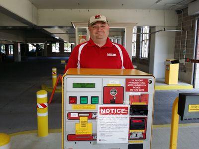 Work for parking services at Miami University.Take care of 2 parking garages and 100 parking meters.
