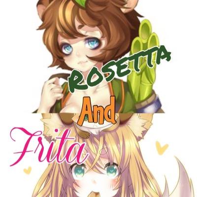Hi! im Rosetta! I'm a Tanuki who loves taking naps and pulling pranks on people! (engaged) ~~~ Hey...I'm Frita. I'm a Fox who's a clean freak... (married)