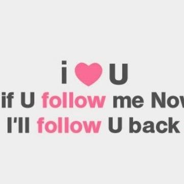 my goal is to be following 100k and have 100k followers