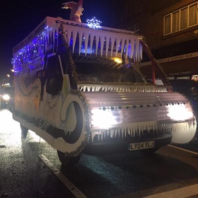 Cheam's very own Santa Sleigh celebrates founded in 1966 and in  its 54th outing in 2019. Run by Cheam & Sutton Rotary.