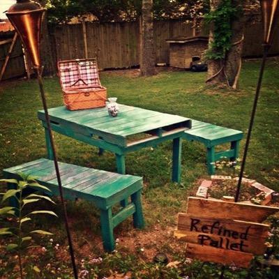 Refined Pallet makes furniture , art and home decor from reclaimed materials .