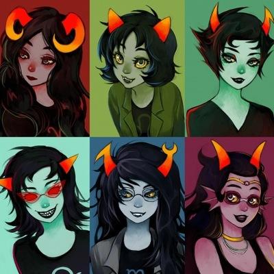 Aradia: #S Nepeta: #Neko #S Kanaya: #Vamp #S Terezi: #Blind #S Vriska: #S Feferi: #S #ThemeSong: Say Somwthing - Glee