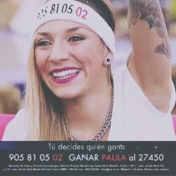 Apoyo a Paula Gonzalez.
Paulista muriendo de amor