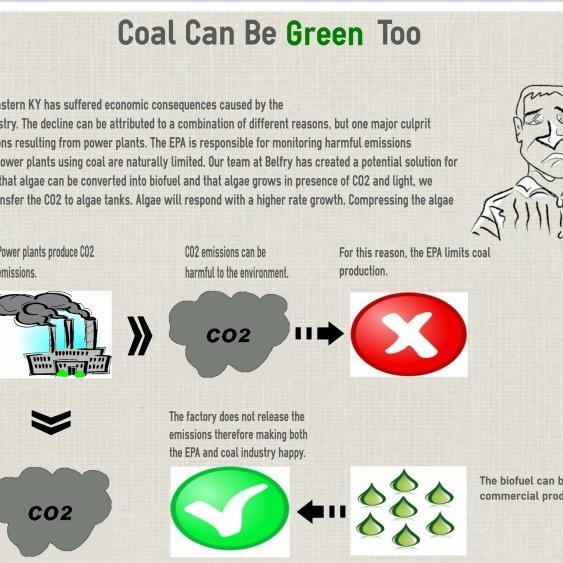 We are turning coal emissions into usable fuel through algae helping our coal miners and the environment. Help us spread the word! #BioenergizeME @BioenergyKDF