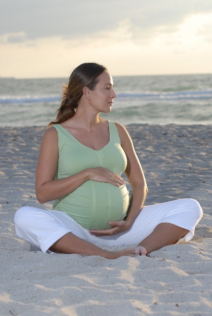 South Beach Prenatal Yoga is a DVD featuring exercises for expectant moms from their 1st trimester on including birthing tips and testimonials.