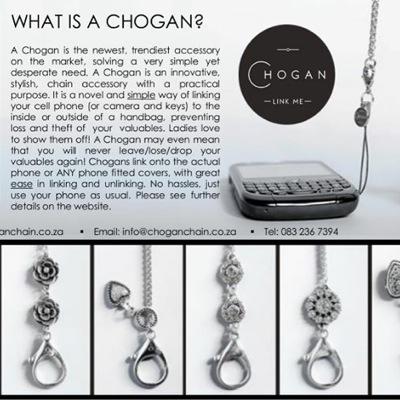ChoganChain's profile picture. CHOGAN is a new & stylish cellular accessory preventing phone loss & theft in a simple & easy-to-use way! Also providing EASY phone-finding in a lady's handbag.
