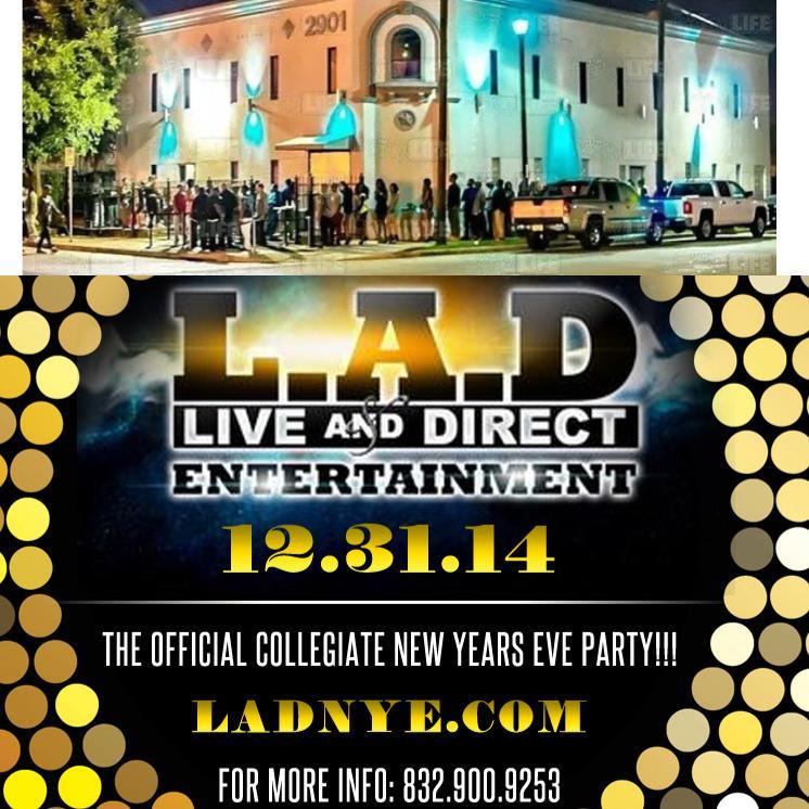 LAD NYE @ Downtown Mansion 2901 Fannin Houston Tx
December 31st 
DJ Tat Tat & MC Killah Quin
For Info 8329009253