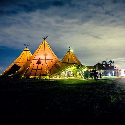 Specialists in hiring out beautiful giant tipis!