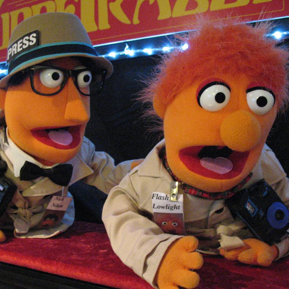 The PuppetRazzi are available for events!!
Contact us!!
PuppetRazzi@hotmail.com
Nick Nikon & Flash Lowlight will make any event unique & memorable.