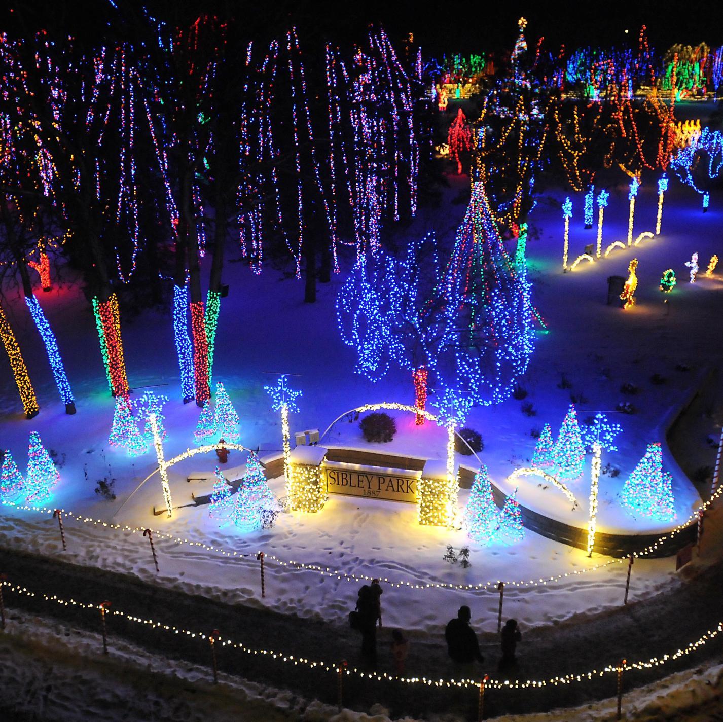 Visit Sibley Park from Nov 29-Dec 31 to see nearly 2 Million lights, Santa, Live Reindeer, Dancing Lights and much more!