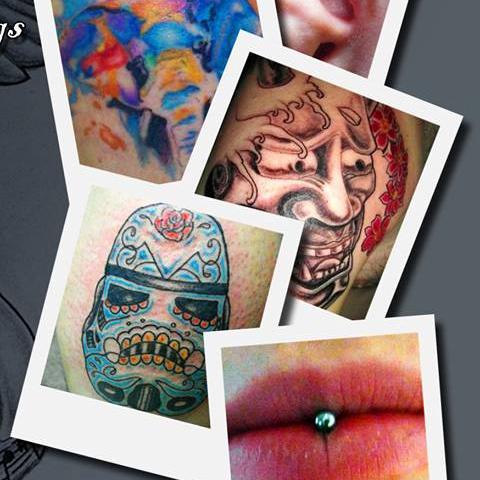 Hiya! Im a training piercer in wales, i work at a studio called Pain in the Art and my partner is the tattooist (Moose). We are both..INKED AND PROUD!!