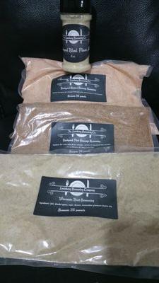 Small seasoning company from Louisburg WI. 
Started mixing my own seasonings15 years ago. I have been working to perfect every seasoning I have come up with.