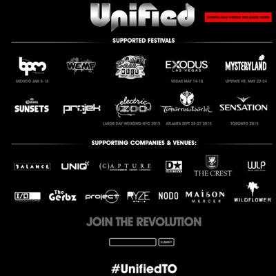 UnifiedTO is a collective of like minded individuals who own/manage promotional companies, nightclubs & festivals globally. Based in Toronto Canada | #UnifiedTO