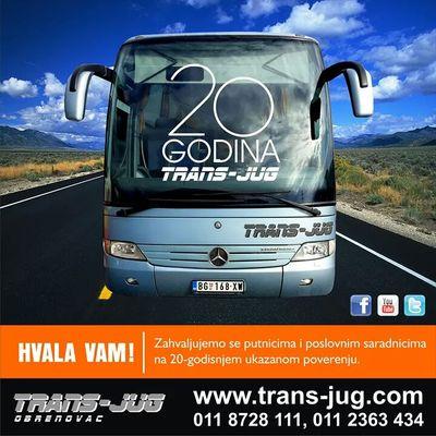 Dobro došli na zvaničnu Twitter stranicu  TRANS-JUG d.o.o. Ovde možete pratiti najnovije vesti I desavanja. Za  više informacija posetite http://t.co/UB4euZxaxV