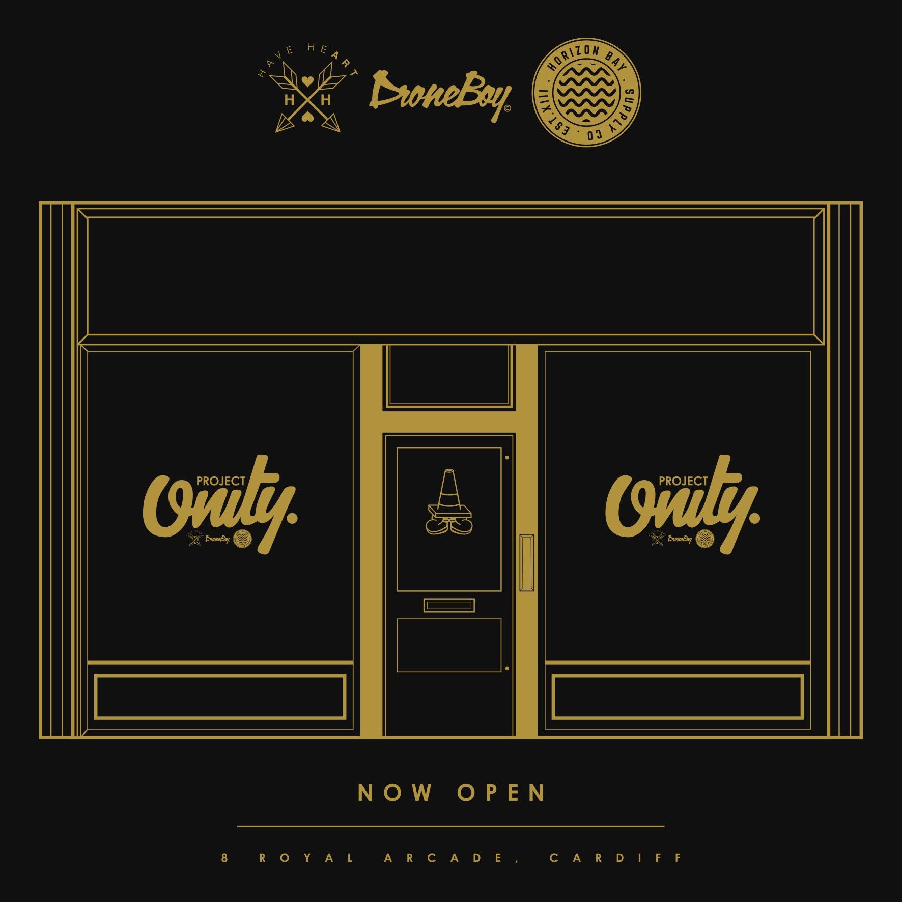 Social Enterprise Streetwear shop in Cardiff, helping the youth use art as a hustle.  w/DroneBoy, Horizon Bay and Have Heart.  Project Unity, 8 Royal Arcade CDF