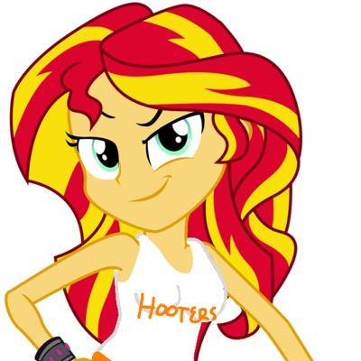 Sunset Shimmer Works At Hooters 24/7❤️